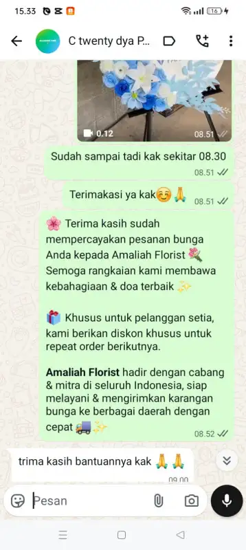 Testimonial krans bunga WAKATOBI